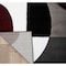 World Rug Gallery Modern Circles Soft Runner Rug 2'x10' Burgundy 100BURGUNDY2X10 - alternate 4